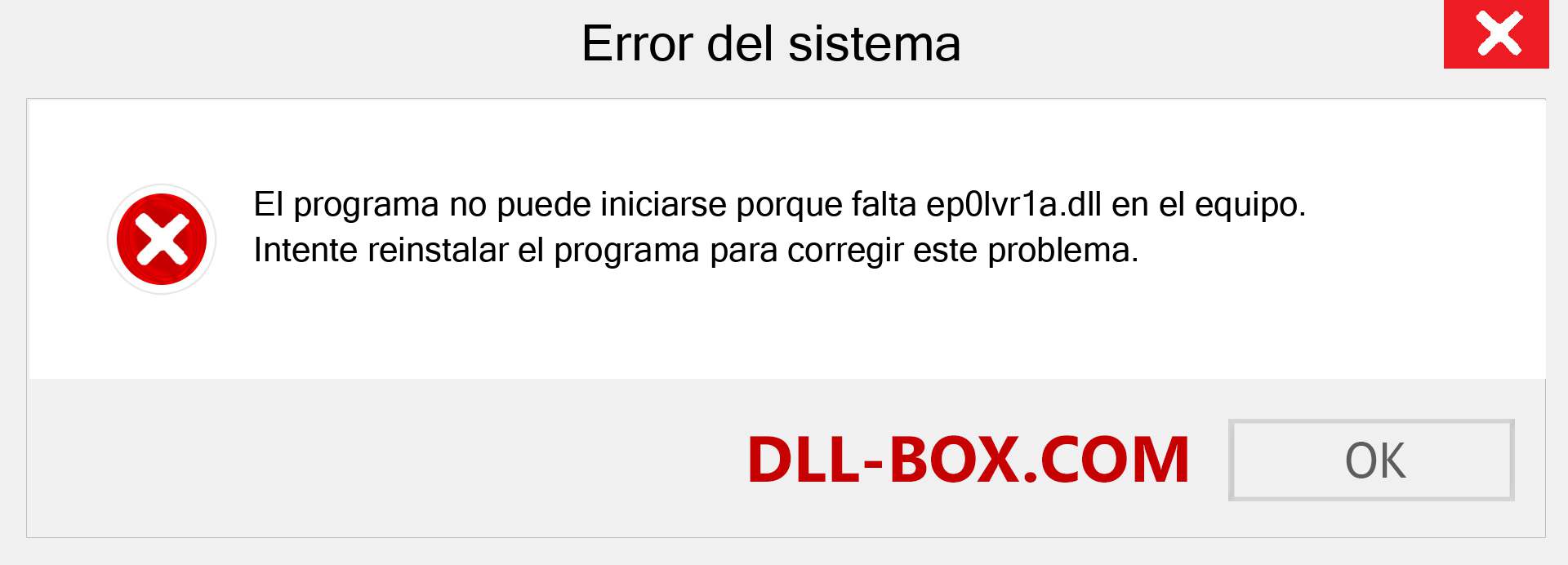 ¿Falta el archivo ep0lvr1a.dll ?. Descargar para Windows 7, 8, 10 - Corregir ep0lvr1a dll Missing Error en Windows, fotos, imágenes