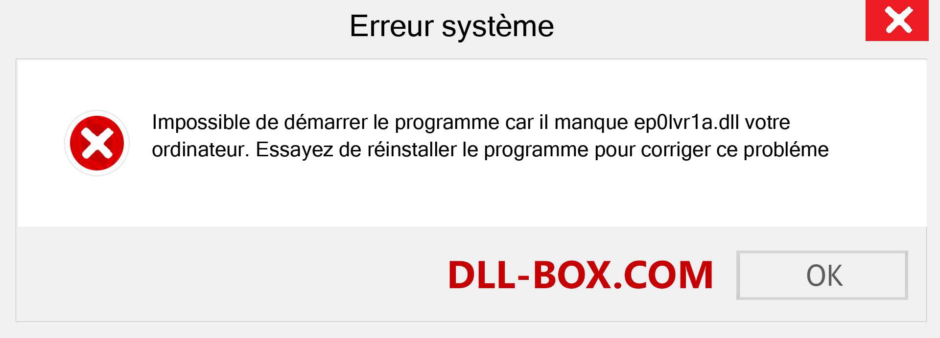 Le fichier ep0lvr1a.dll est manquant ?. Télécharger pour Windows 7, 8, 10 - Correction de l'erreur manquante ep0lvr1a dll sur Windows, photos, images